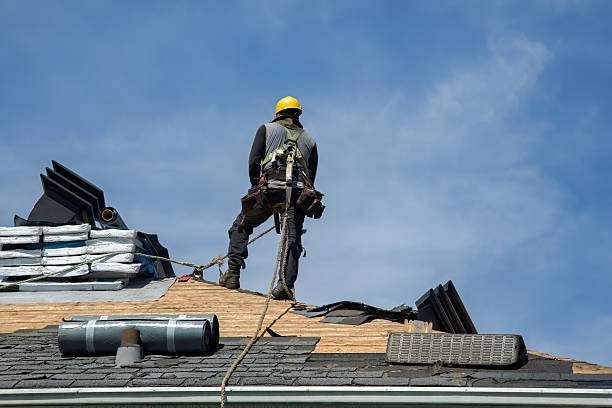 Professional Roofing technician working in Dunnsville, VA